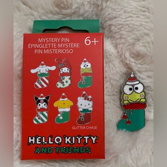 Hello Kitty Accessories - Hello Kitty Green and Red Keroppi Stocking Mystery Pin